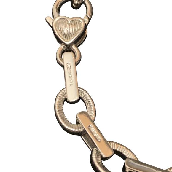 Judith Ripka Bracelet Sterling Silver Links w/ Dots & Lines 7.25 Inches Vintage - Picture 7 of 8